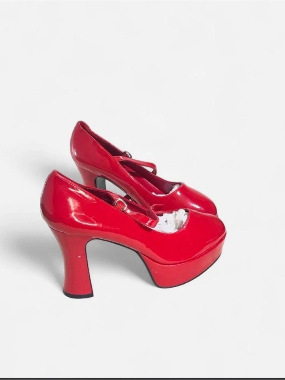 Red Platform Mary Jane Heels by Fantasma size 8 medium